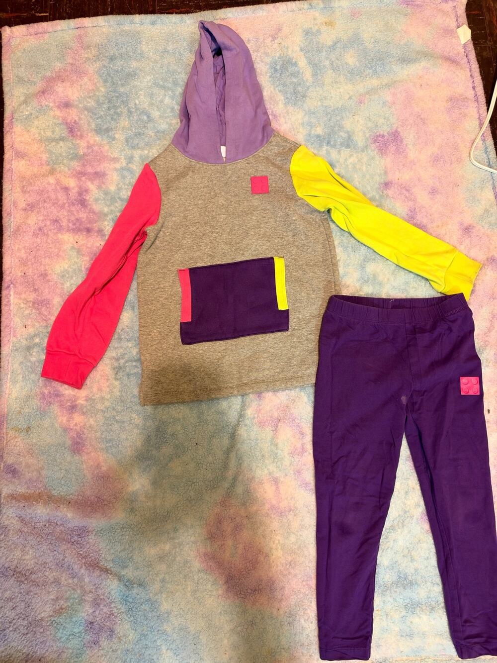 Lego Girls Colorblock Pullover Hoodie & Leggings 2-Piece Matching Set
